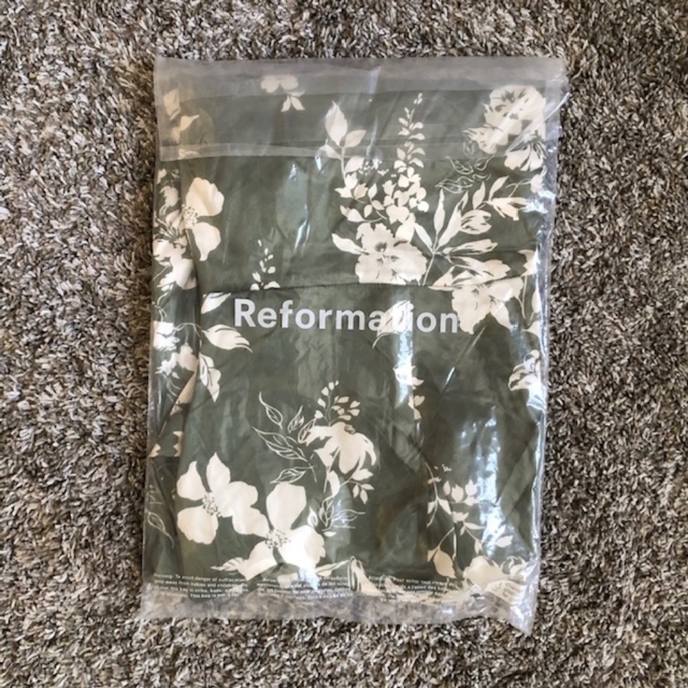 Reformation Genesis Silk Dress Sz6 Willow - Picture 4 of 7